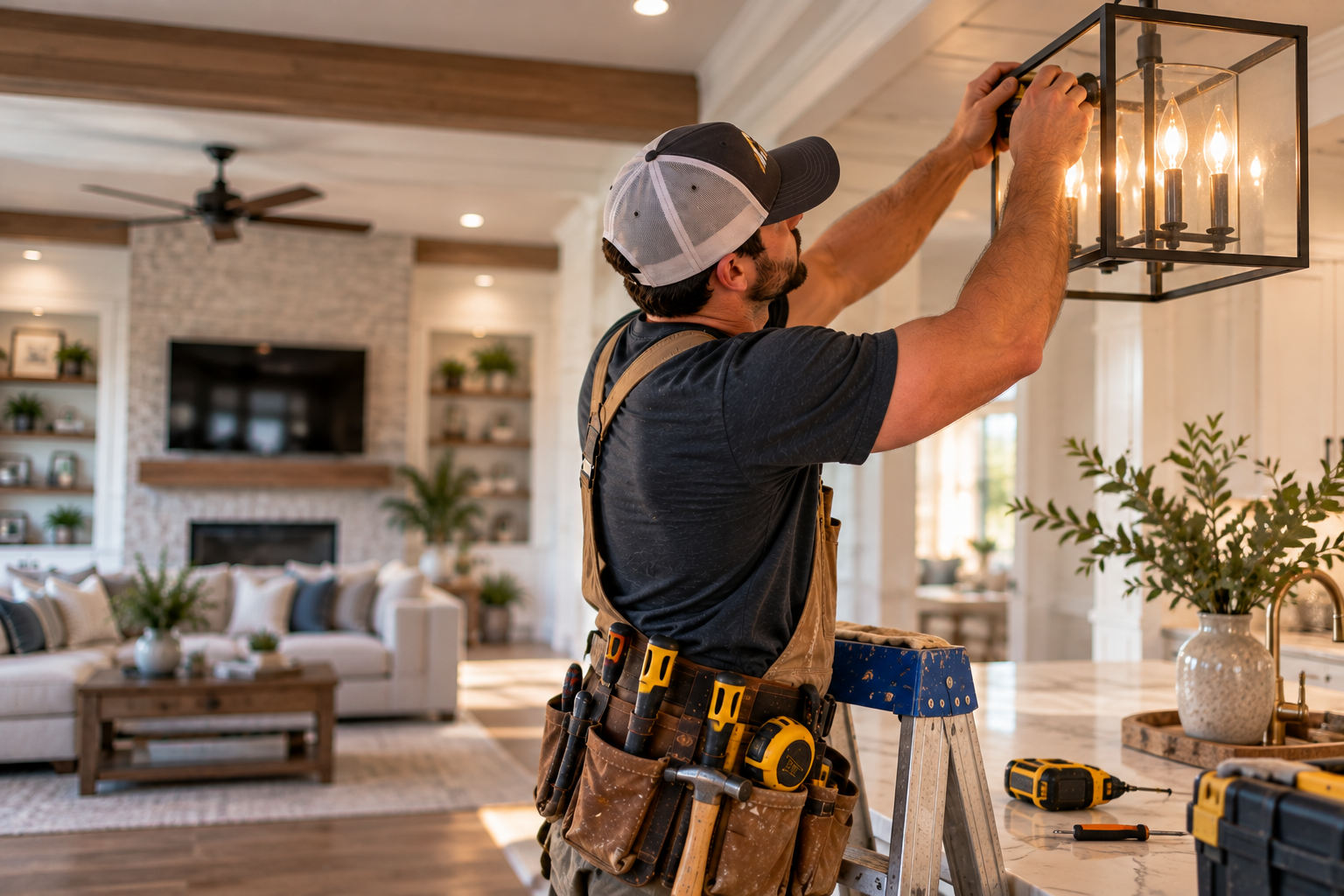 Installing a Geometric Pendant Light